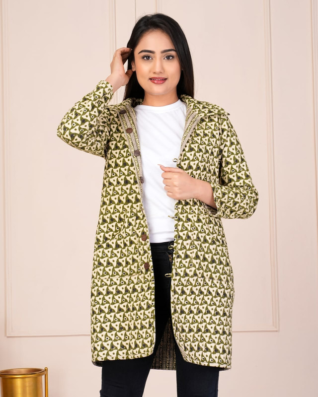 Cotton Printed Reversible Quilted Jackets